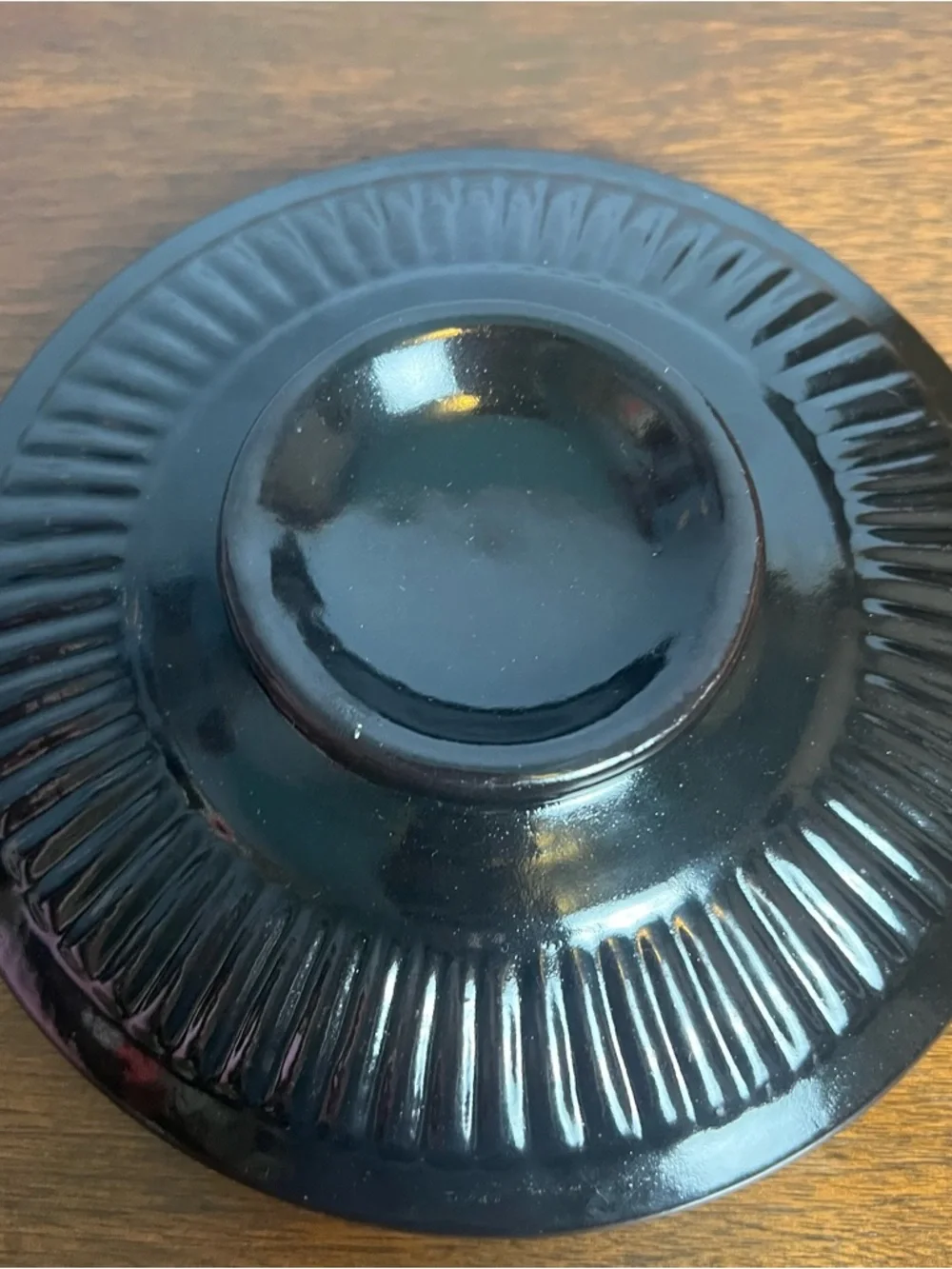 Vintage Korean Ttukbaegi‎ Black Glazed Earthenware Lidded Stew Pot 70s 80s